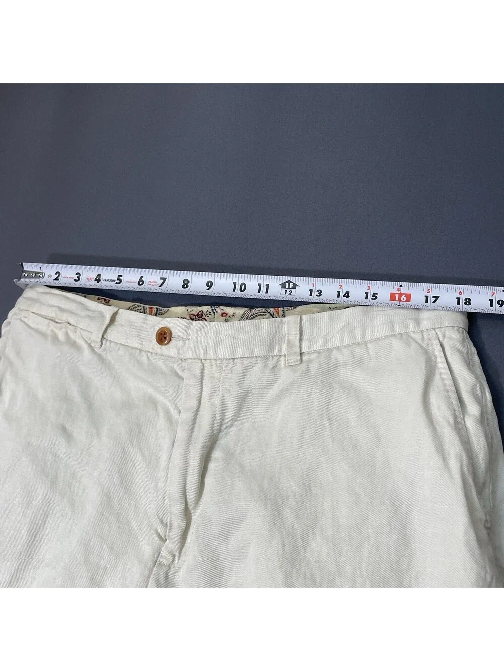 Tommy Bahama Pants Men 38X32 Beige Linen Lyocell Blend Casual Dress Pants *READ*